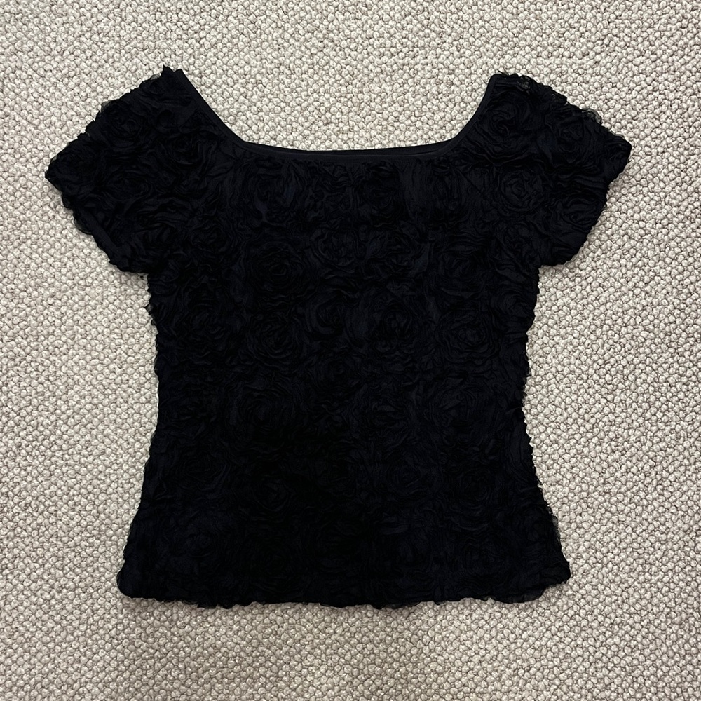 Joseph Ribkoff Black Textured Going-Out Top - Picture 6 of 12